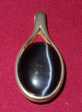1990s Sterling Silver Delicate Branch Necklace with Bezel-Set Green & Blue Cat's Eye Marquise Leaf Stones, 18" with 2" Drop — listing 5