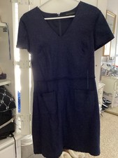 Banana Republic Petite Navy Blue Textured Sleeveless Sheath Dress — listing 5