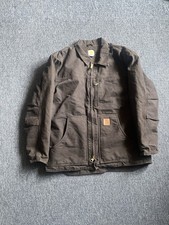 C61 sherpa lined Vintage Carhartt C61 Sherpa-Lined Sandstone Duck Arctic/Traditional Jacket — listing 5