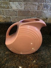 Fiesta-Style Blue Disc Water Pitcher with Concentric Ring Motif Fiesta HLC USA — listing 2