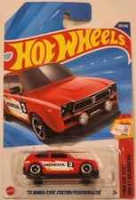 Hot Wheels '73 Honda Civic Custom - Red (Then and Now Series) — listing 6