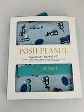 Posh Peanut Bamboo Swaddle + Headwrap Set, Sunflower/Hydrangea Floral Print