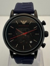 Emporio Armani Luigi Chronograph Watch, Olive/Gunmetal Mesh Bracelet