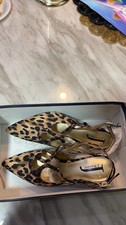 J. Renee Rhinestone-Embellished Leopard Print Slingback Kitten Heels, Size 7M — listing 5
