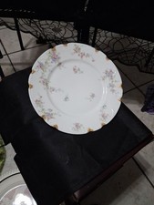Haviland Limoges Porcelain Plate with Blue Floral Sprays and Gold Trim — listing 2