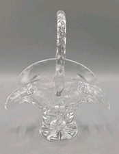 Crystal Clear Footed Covered Candy Dish, Pinwheel Cut Lead Crystal with Spire Finial