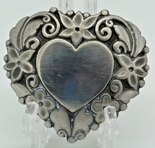 Vintage Swedish Pewter Brooch with Bellflower Motif — listing 2