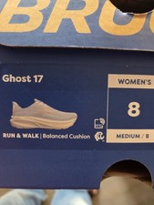 Brooks Ghost 6 Men's Running Shoes, Gray/Navy/Yellow