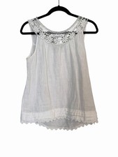 Women's Pink Crochet Lace Sleeveless Boho Tank Top — listing 3