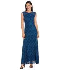 R&M Richards Navy Blue Sequin Lace Sleeveless Shell Top, Size 16 — listing 2