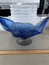 Cobalt Blue Depression Glass Salad/Bread Plate with Scalloped Rim — listing 2