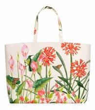Estée Lauder Two-Tone Faux Leather Tote Bag with Croc-Embossed Side Panels
