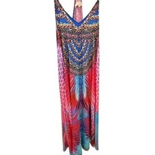 True Colours by La Moda Clothing Embellished Animal Print Maxi Dress, Size L/XL, listing 6