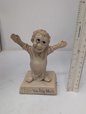 Vintage 1970s "I Like You" Sillisculpts Resin Figurine (Boy in Plaid Cap) — listing 6