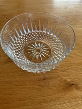 Vintage Clear Pressed Glass Round Serving Platter with Paneled Radial Pattern — listing 5