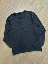 Dolce & Gabbana Black Pointelle Knit Henley Top with Blue Glitter D&G Logo — listing 6