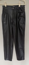 Zara Women's Faux Leather Puffer Vest, Black, Size XS — listing 5