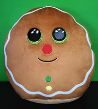 TY Squish-A-Boos Gingerbread Man Christmas Plush Pillow