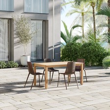 1960s Mid-Century Teak Veneer Dining Table with 6 Chairs — listing 3