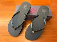 Tory Burch T-Logo Leather Thong Sandals in Tan 6 — listing 3