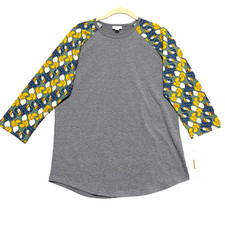 LuLaRoe Randy Disney Minnie Mouse Bow Raglan Tee, Black with Bow-Print Sleeves, Size XS/Small — listing 2