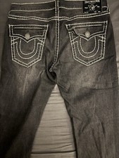 True Religion Boys Denim Shorts with Acid Wash and Contrast Stitching — listing 3