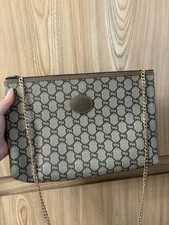 Vintage Gucci GG Micro Monogram Cognac Brown Leather Crossbody Shoulder Bag — listing 5