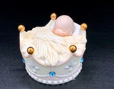 Precious Moments Bisque Porcelain Figurine - Girl with Baby Carriage — listing 4