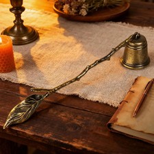 Antique Hand-Forged Iron Candle Snuffer Scissors with Box and Scrolled Handles — listing 3