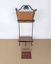 Longaberger Wrought Iron Three-Tier Wood and Metal Shelf Unit 33"x9"x31" — listing 6
