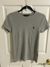 Ralph Lauren Sport Blue Cotton V-Neck T-Shirt, Size S
