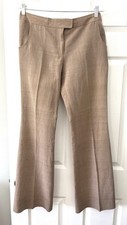 Stella McCartney Cream Silk-Blend Elastic-Waist Trousers with Zip Pockets, Size 46 — listing 4