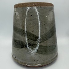 Studio Pottery Stoneware Utensil Crock / Canister with Sun Motif — listing 6