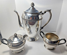 Vintage Silverplate Individual Tea Set (Teapot, Creamer, Sugar Bowl with Lid)