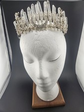 Early 2000s Handmade Clear Quartz Crystal Crown / Goddess Circlet with Crescent Moon — listing 5