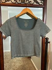 Gypsy & Jade Ribbed Sleeveless Mock Neck Tank Top, Beige, Size XS/S