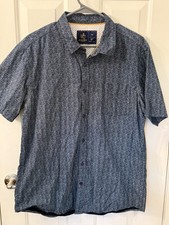 Rugby University Men's Navy Ripstop Stretch Long-Sleeve Button-Up Shirt, Size L — listing 5