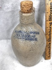 Antique Southern Alkaline-Glazed Stoneware Pitcher, Brown Glaze — listing 2