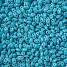 Matubo SuperDuo Two-Hole Czech Glass Seed Beads, Green, 2.5x5mm, 22.5g Tube