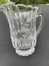 Cut Crystal Pitcher / Creamer with Pinwheel and Fan Motif — listing 6