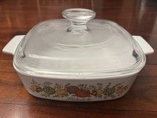 Vintage CorningWare 'Spice of Life' L'Echalote Casserole Set of 3 with Glass Lids — listing 5