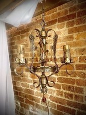 Two-Tier 12-Light Wrought Iron Chandelier, Oil-Rubbed Bronze Finish