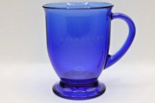 Starbucks Cobalt Blue Glass Pedestal Coffee Mug — listing 5