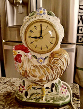 Ceramic Rooster Figural Wall/Desk Clock with Quartz Movement — listing 2