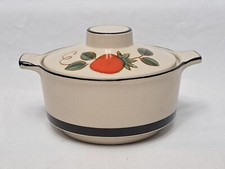 Hand-Painted Ceramic Covered Casserole Dish with Strawberry Finial — listing 6