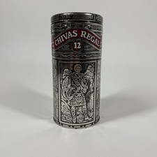 Vintage Chivas Regal 12 Year Whisky Bottle Presentation Tin with Bottle-Shaped Insert