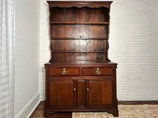 Vintage Colonial-Style Pine Welsh Dresser Hutch with Spice Drawers — listing 5