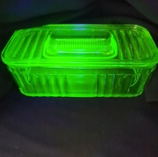 Green Depression Glass Cup and Saucer, 2.5 inch Cup