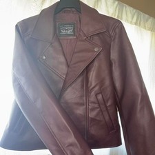 Faux Leather Motorcycle Jacket with HD Shield Patch and Contrast Stitching A generic fashion brand — listing 5