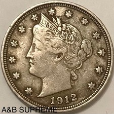 Liberty Head V Nickel (Reverse Shown), Five Cents